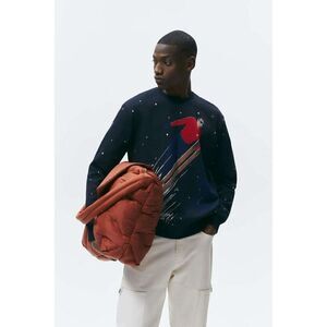 Zara Mens Ski Sweater XL Knit Navy Blue Polka Dot Streetwear 4087/401 NWT